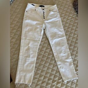 Kut from the Kloth White High-Rise Button Jeans